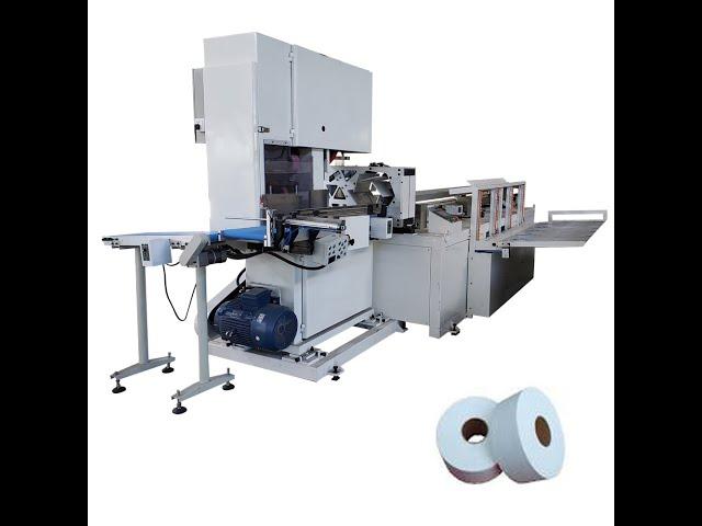 Automatic maxi paper towel roll band saw cutting machine