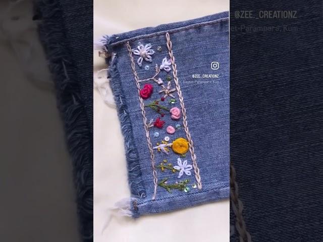 Embroidery art.. Follow my insta account zee._crearionz #shorts #viralshorts