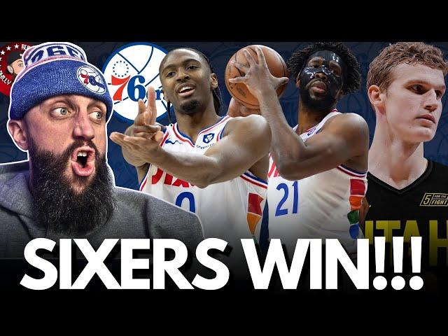 Sixers ESCAPE a close one in Utah!  Maxey & Embiid 32pts each!  Podcast P..  well..