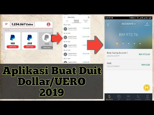 BUAT DUIT DOLLAR KE DALAM PAYPAL