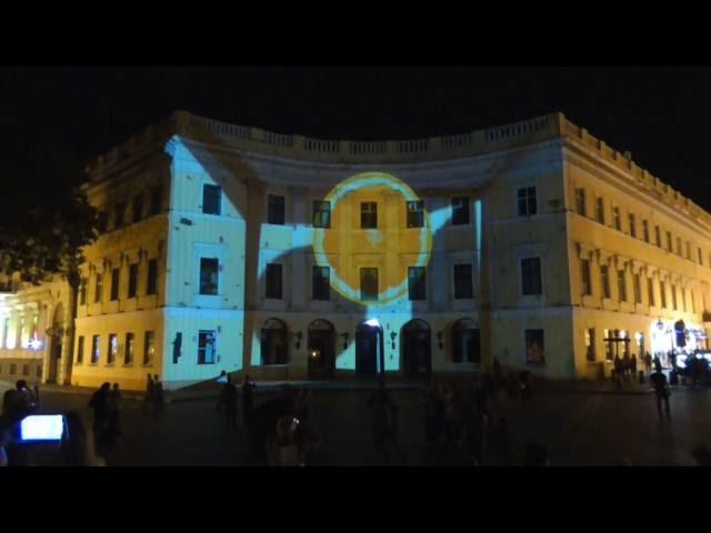 Odessa Light Fest 2016, videomapping. Odessa. Dumskaya Square.