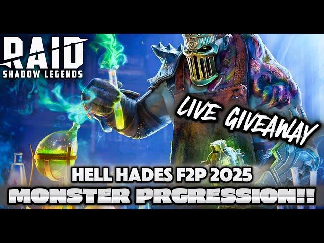 LIVE GIVEAWAY!! Absolutely MONSTER Progress - Hell Hades F2P Challenge 2025 | RAID: Shadow Legends