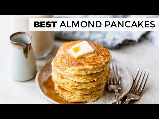 EASY ALMOND FLOUR PANCAKES | fluffy, Keto breakfast