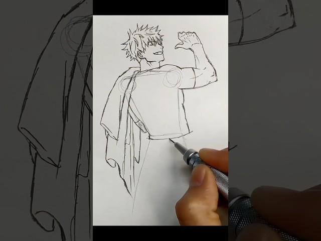 Gojo full body Sketch #gojo #jjk #つっしーの筆 #anime #sketch #shorts