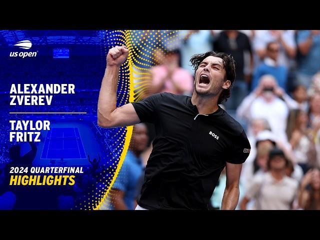 Taylor Fritz vs. Alexander Zverev Highlights | 2024 US Open Quarterfinal