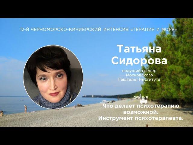 Татьяна Сидорова. Что делает психотерапию возможной. Инструмент психотерапевта.