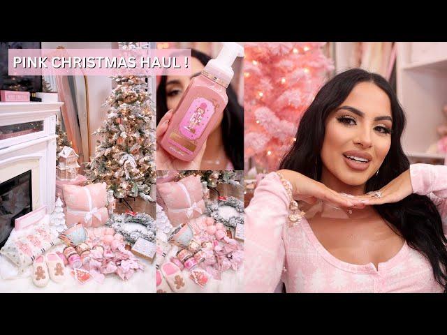 PINK CHRISTMAS DECOR HAUL 2023 | Bath & Body Works, Candles, Ornaments, kitchen decor & More!