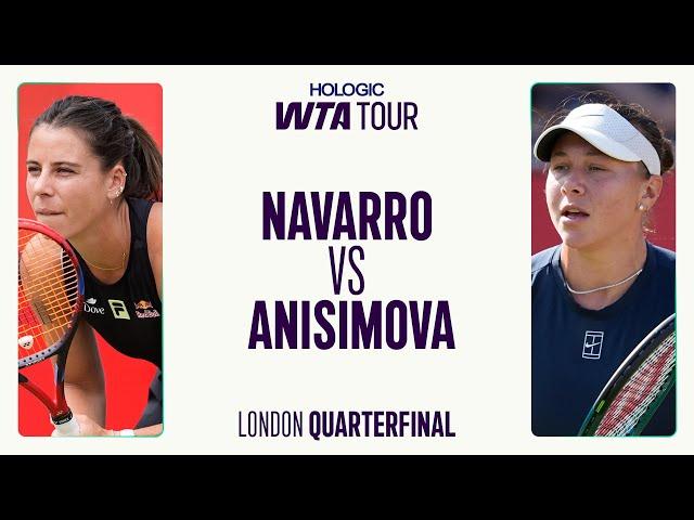 Emma Navarro vs. Amanda Anisimova | 2025 London Quarterfinal | WTA Match Highlights