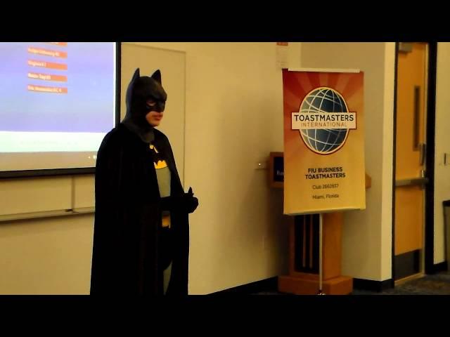 Toastmasters at FIU: Eric Hernandez's Fourth Advanced Manual Speech