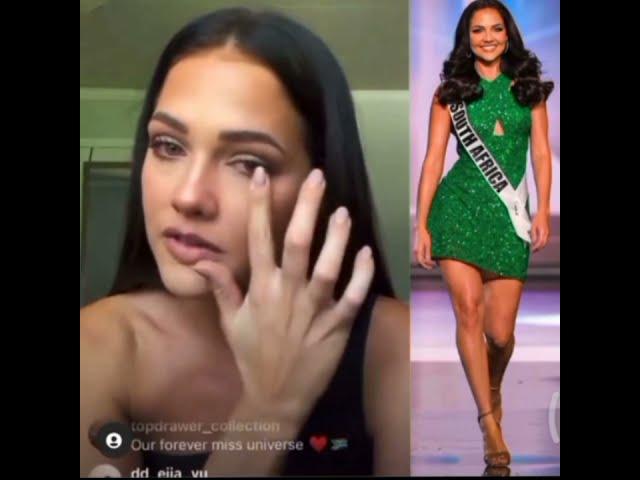 NATASHA JOUBERT BEING EMOTIONAL AFTER THE MISS UNIVERSE 2020