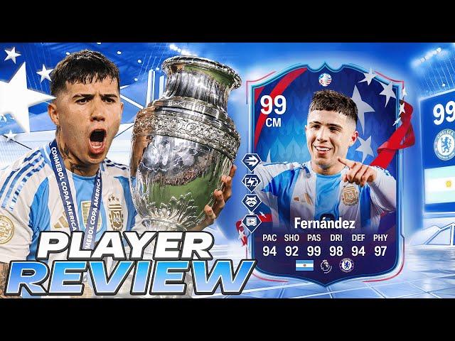 FULLY UPGRADED! 99 COPA AMERICA PATH TO GLORY ENZO FERNÁNDEZ PLAYER REVIEW - EA FC 24 ULTIMATE TEAM