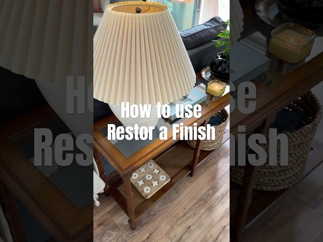 How to use Restor a finish to vintage wood furniture - $20 sofa table from Facebook marketplace