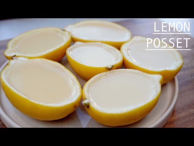 Lemon Posset  - Only 4 ingredients - Fresh and Easy Lemon Dessert