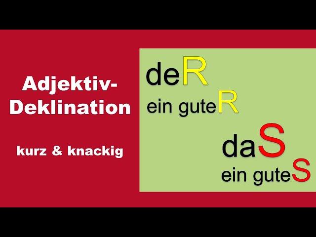 Darum heißt es "ein guteS Brot" und nicht "ein gutE Brot" -  die Adjektivdeklination  (B1)