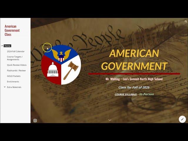 2024 Online American Government Class