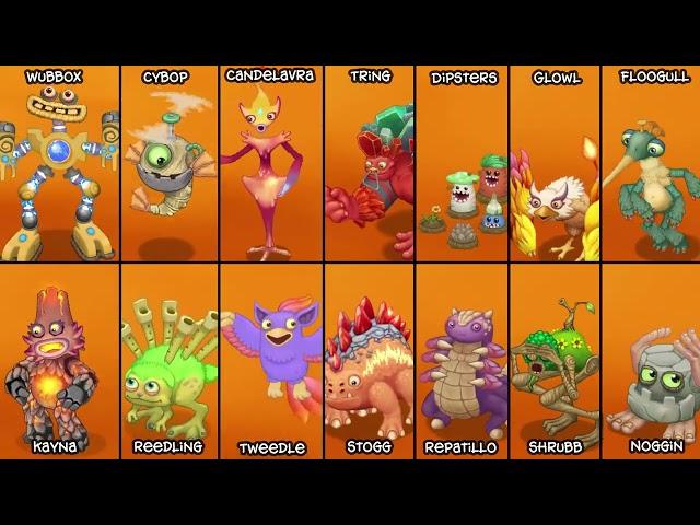 Fire Haven but Each Monster is Zoomed in! (Sounds Better) - My Singing Monsters