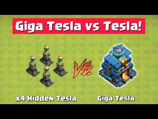 Giga Tesla vs Hidden Tesla | Clash of Clans (COC)