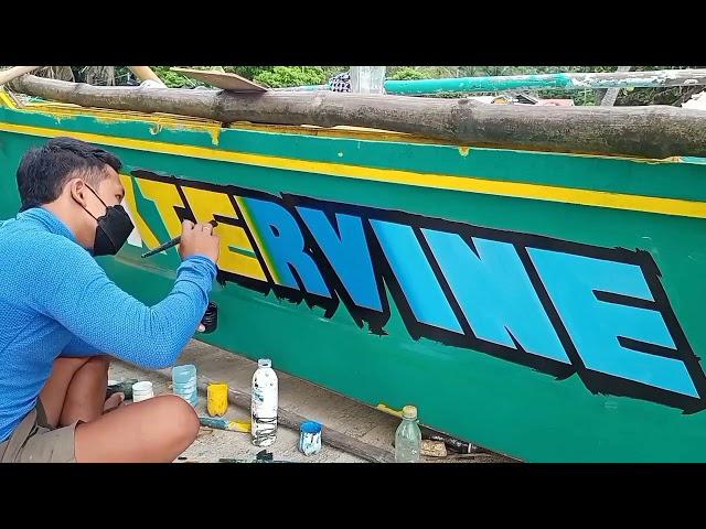 DIY BOAT LETTERING (SIMPLE LETTERING STYLE)