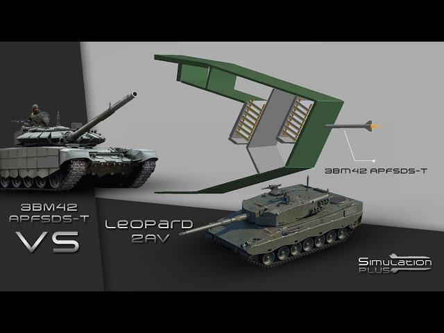 T-72B Vs Leopard 2AV | Armour Piercing Simulation