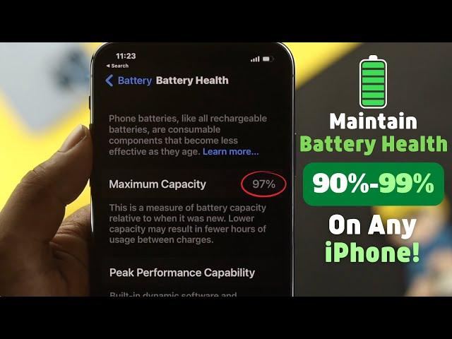 How to Maintain battery Health of iPhone! [Save Battery Life]