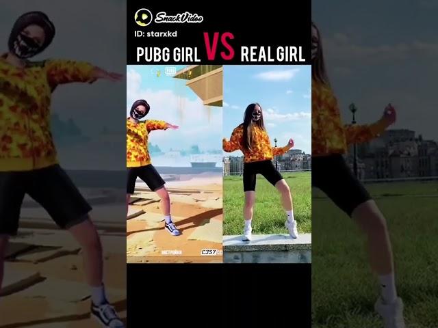 Pubg Girl VS Real Girl #apardo#pubg#short