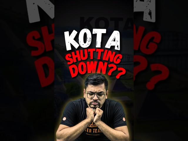 Is KOTA IIT-JEE  Coaching Shutting down??#jee #jee2025 #iitjee #iit #kota #kotacoaching