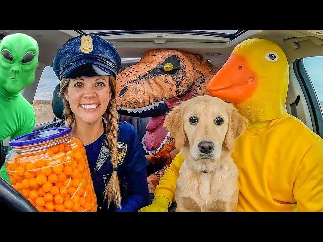 Police Steals Puppy from Rubber Ducky and Alien in Car Ride Chase!