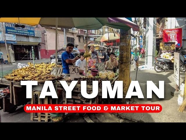 [4K] EXPLORING Manila Streets | Tayuman Street Food & Market Tour 2024