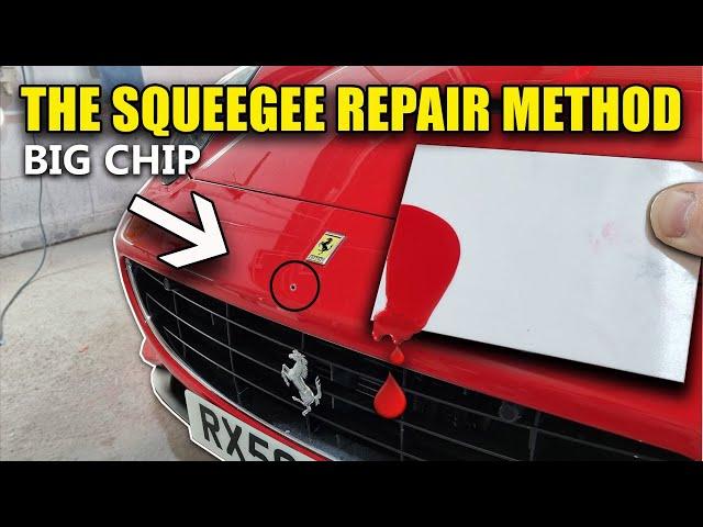 BIG Chip Repair using the Squeegee method! Fix your own car SCRATCHES and CHIPS! Save Money!