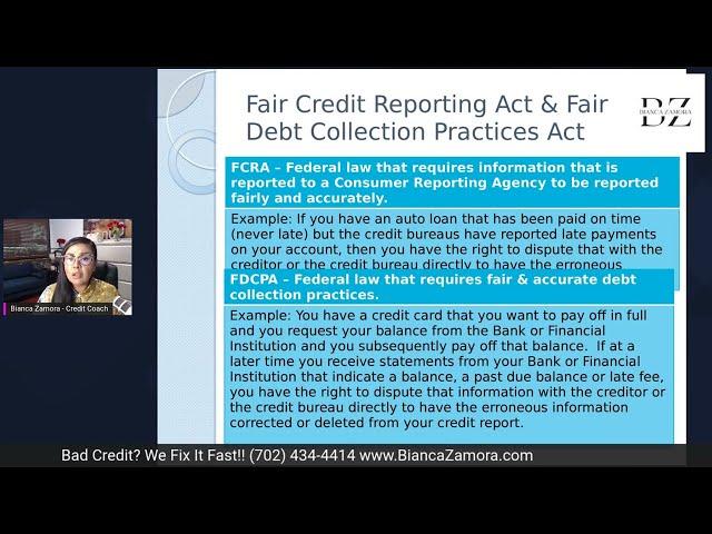 FREE Credit Coaching and Credit Repair Strategies from Credit Coach Bianca Zamora
