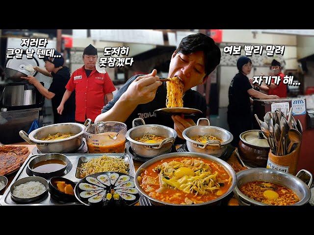 "핵폭탄맛 매운라면 먹고 결국 피까지 뽑았…" 21년 전통 라면집 14가지 풀토핑 대왕매운핵폭탄라면 도전먹방!