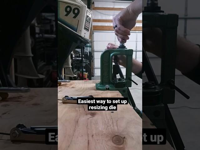 Super simple reloading/resizing die setup #shorts