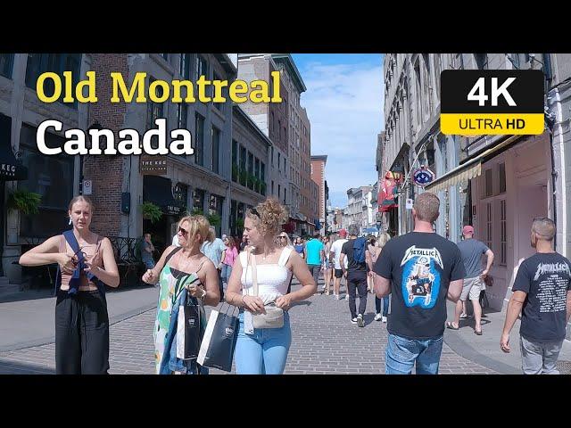 Summer Vibes Old Montreal 4k Walk, Canada