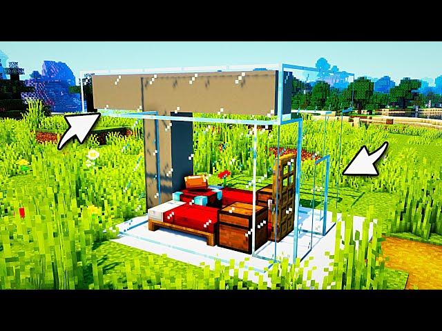 Small Modern House in Minecraft: Timelapse