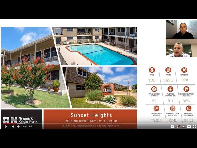 Jakob Andersen and James Eng discuss Sunset Heights (90 units) in Fort Worth, TX