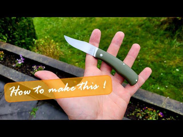 How to make a folding knife with a G10 handle