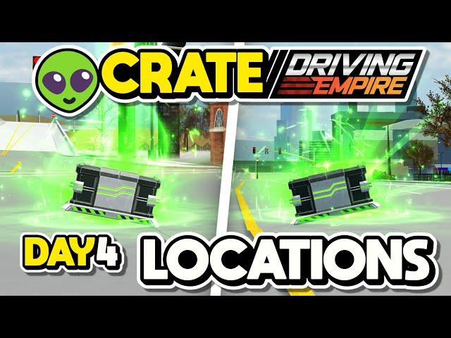 EVERY ALIEN CRATE LOCATION In Driving Empire! | DAY 4!! - Roblox