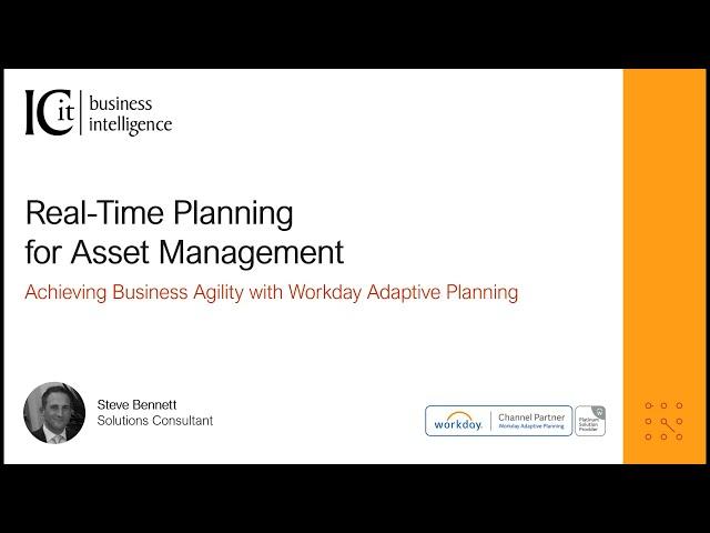 Real Time Planning for Asset Management - Workday Adaptive Planning Demo