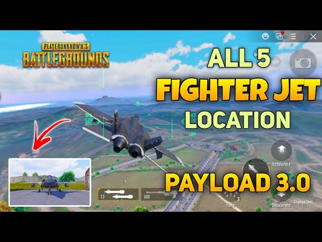 All 5 Fighter Jet Locations In Payload 3.0 Mode Pubg Mobile / Bgmi Payload 3.0 Jet Locations