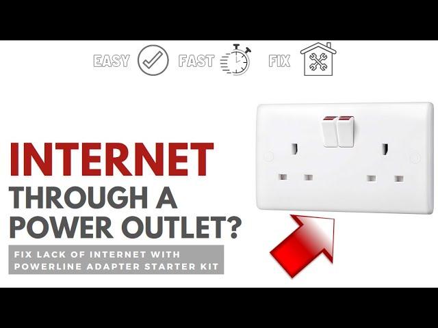 Internet through a power outlet? Fix Lack Of Internet With Powerline Adapter Starter Kit