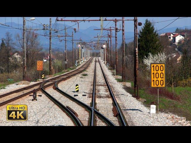 4K CABVIEW Koper - Ljubljana -- Adriatic Sea to inland Slovenia -- freight train travel