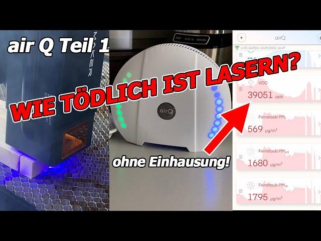 air Q Teil 1: Wie tödlich ist Lasern? VOC | ULTRAFEINSTAUB | NO2 | CO