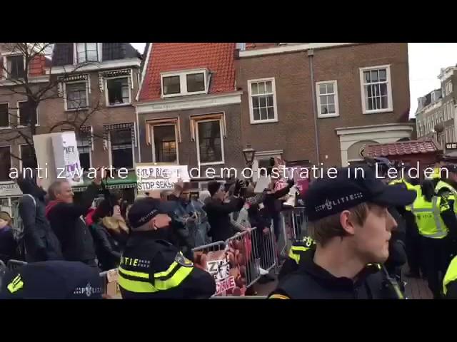 Today anti black piet  demonstration in Leiden Nederlands