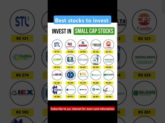 Best stocks to invest in small cap sector #shorts #beststocks #stockportfolio #nifty #investing