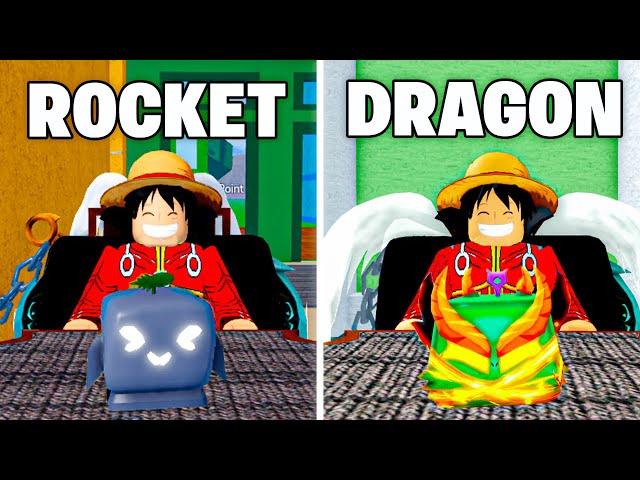 Tradeando de Rocket a Dragon en 1 Vídeo (Blox Fruits)