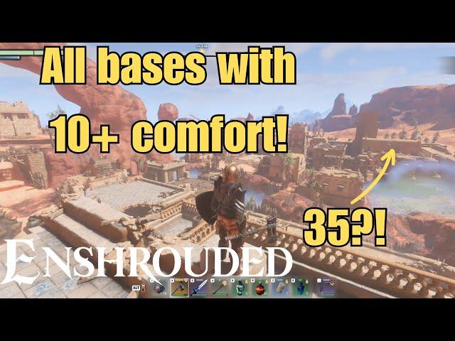 Enshrouded- All base locations with 10+ Comfort built-in!