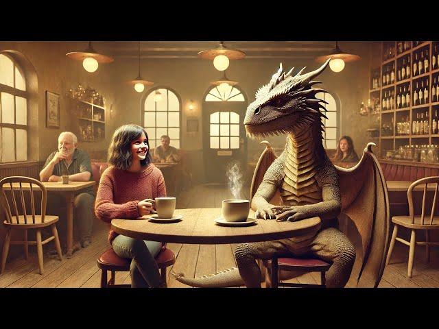 Young Human Befriends a Lonely Alien Dragon in a Cafe, Unaware She's Talking to a Galactic Emperor