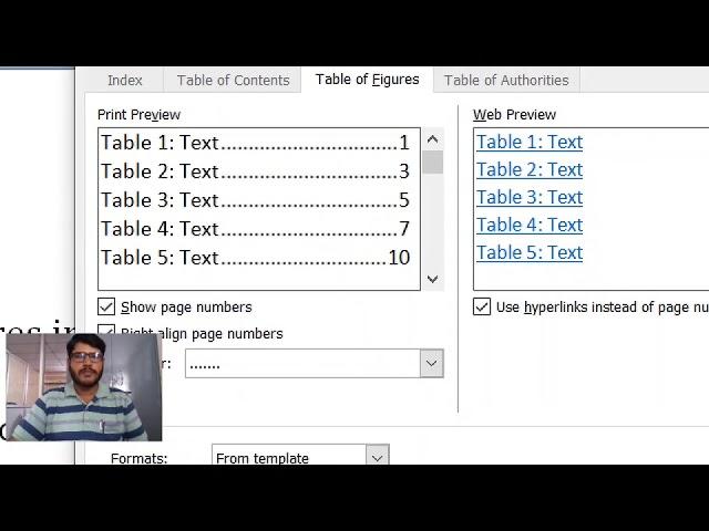 Inserting Table of Figures, Indexes, Table of Authorities in MS Word document 2007