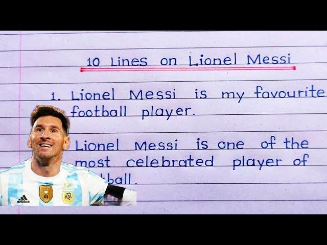 10 lines on Lionel Messi || Few lines about Lionel Messi//essay on Lionel Messi