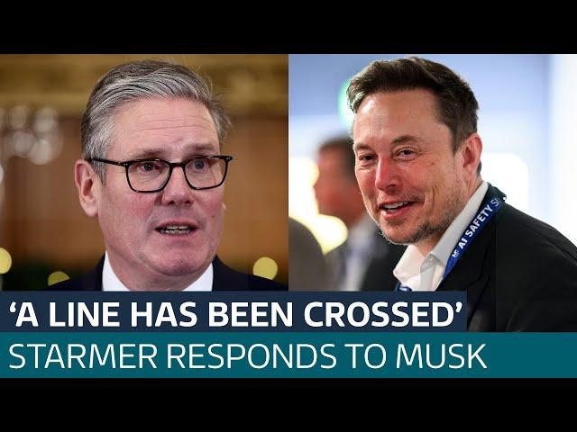 'A line has been crossed': Starmer hits back at Elon Musk's grooming gangs comments | ITV News